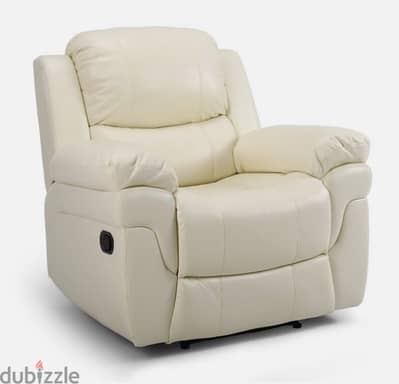 TWO LEATHER RECLINER SOFA HOME LOUNGE CHAIRS