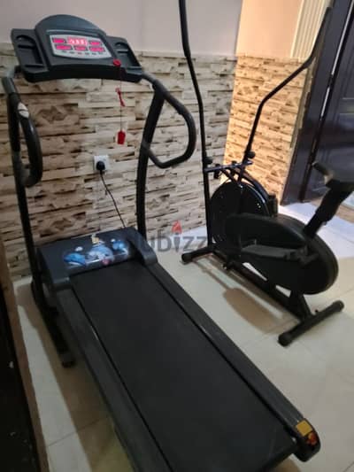 Treadmill and muscle toning machine