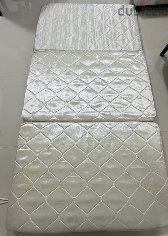 Three fold mattress for sale. 2 single sized mattresses @ OMR 5 1