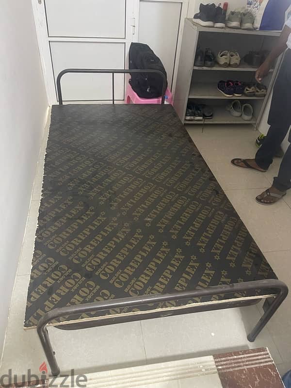 Steel bed for sale at 7 OMR 1