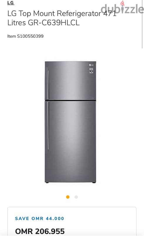 LG Fridge/Freezer 471 litres for sale 2