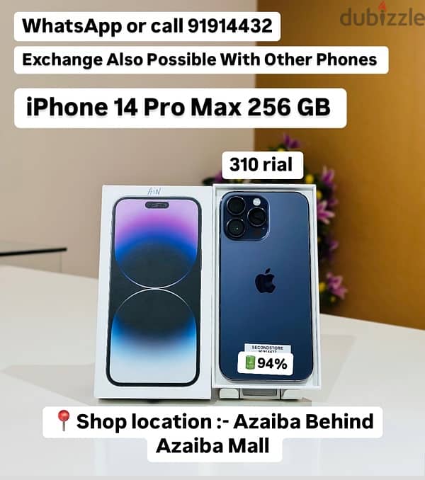 iPhone 14 Pro Max 256GB -94%BH -With orginal box 0