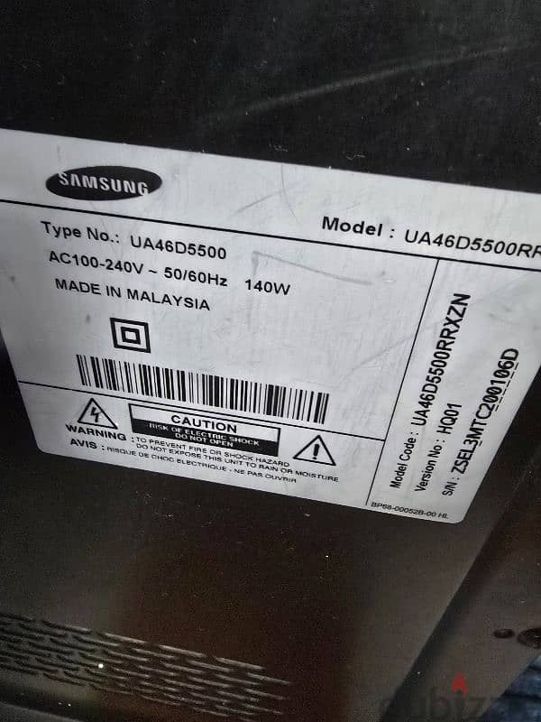 Samsung 46 inches used but looks like new tv for sale 0