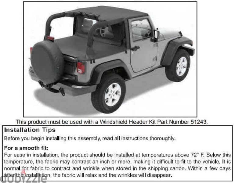 soft top 3 piece jeep wrangler jk 2009-2017 2