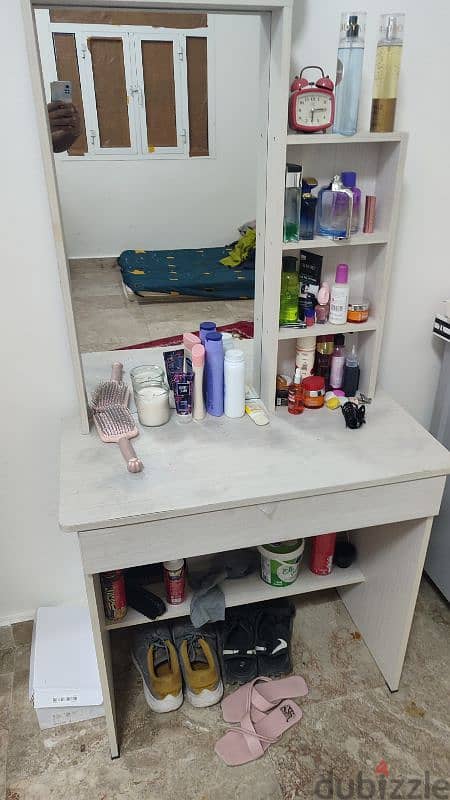 3 door cupboard , dressing table , wardrobe 3 drawer 2