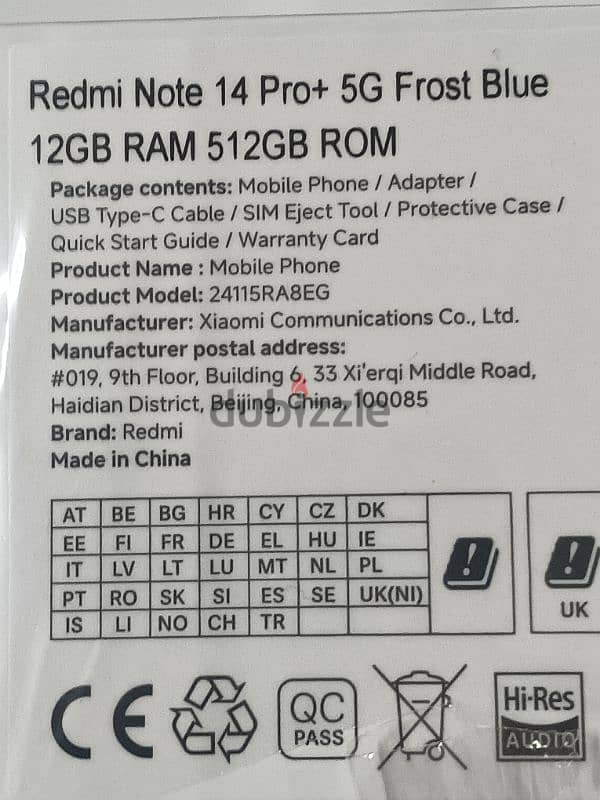 redmi note 14 pro plus new phone 1 day used 2