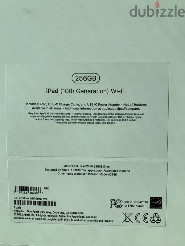 iPad 10th generation 256GB 2