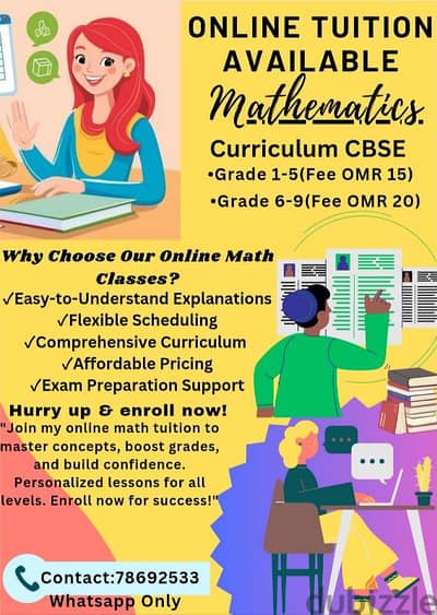 Online Mathematics Tuition  At an Affordable cost any curriculum