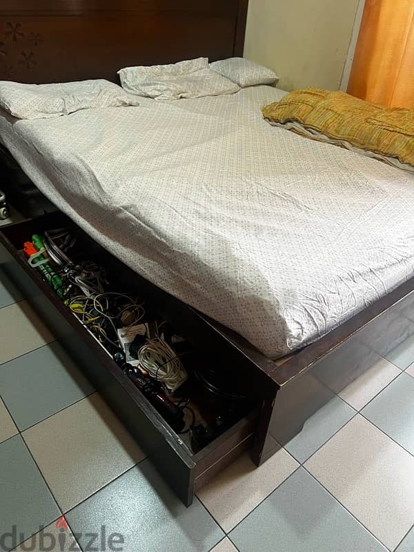 URGENT SALE!! Original Wood Super King Size Bed 3