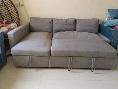 3 seater Sofa cum bed convertible with storage