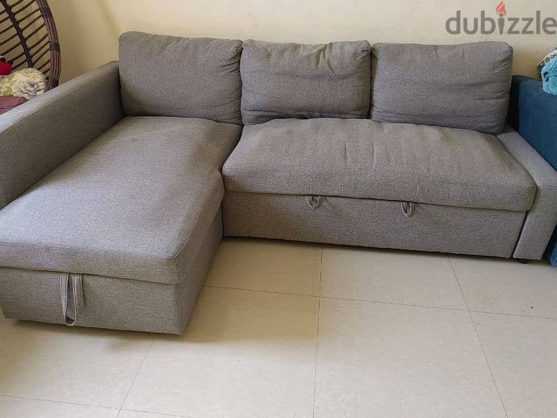 3 seater Sofa cum bed convertible with storage 2