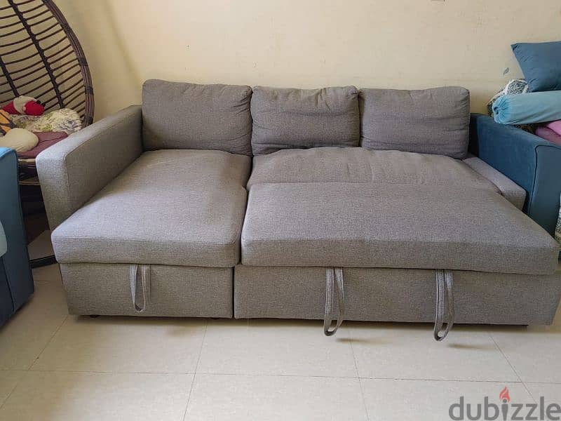 3 seater Sofa cum bed convertible with storage 3