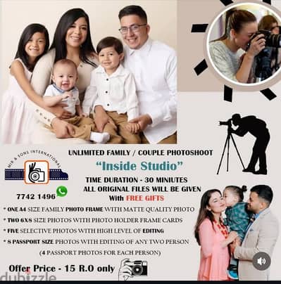 Family Photoshoot Limited Offer Package along with Free Gifts