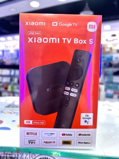 Xiaomi TV Box S (2nd Gen) 4K Ultra HD Streaming Media Player,