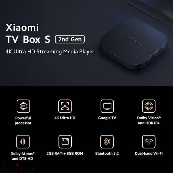 Xiaomi TV Box S (2nd Gen) 4K Ultra HD Streaming Media Player, 2