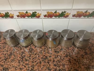 Home center spice containers with steel lid top quality