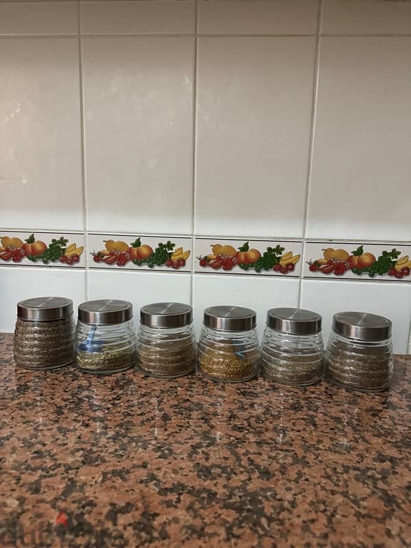 Home center spice containers with steel lid top quality 1