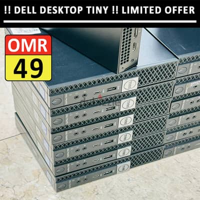 OFFER !! Dell Desktop Tiny Core i5 7th | 8GB RAMS DDR4 | 256GB SSD