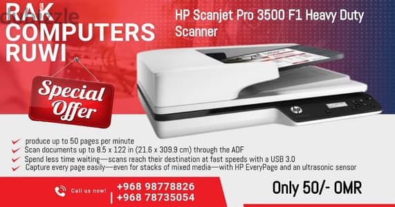 HP scan jet pro 3500 f1 heavy duty scanner used