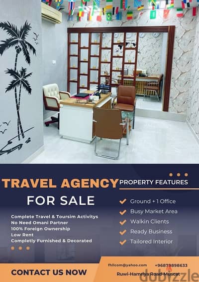 Travel Agency Office for Sale on Main Ruwi Road. Muscat