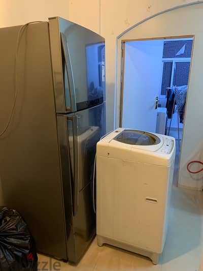 LG refrigerator 378 liter and toshiba washing