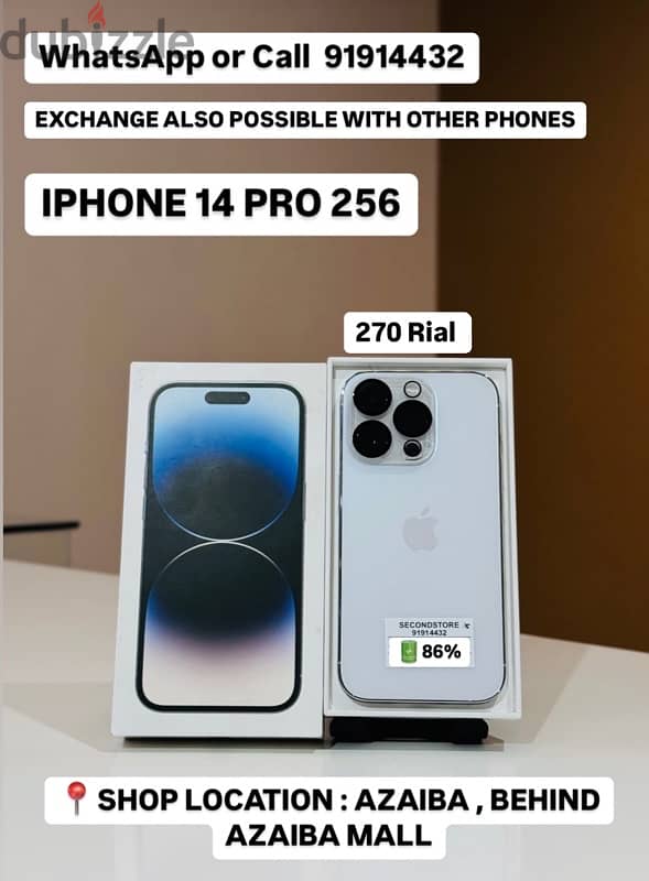 iPhone 14 Pro 256GB -With original box -Clean condition 0