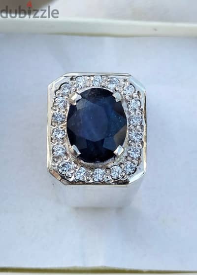 Natural Ceylon Sapphire 5.83 Cts (certified) with American zircons