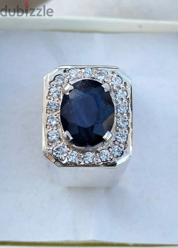 Natural Ceylon Sapphire 5.83 Cts (certified) with American zircons 0