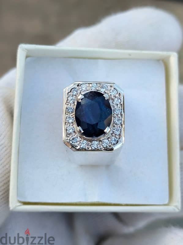 Natural Ceylon Sapphire 5.83 Cts (certified) with American zircons 4