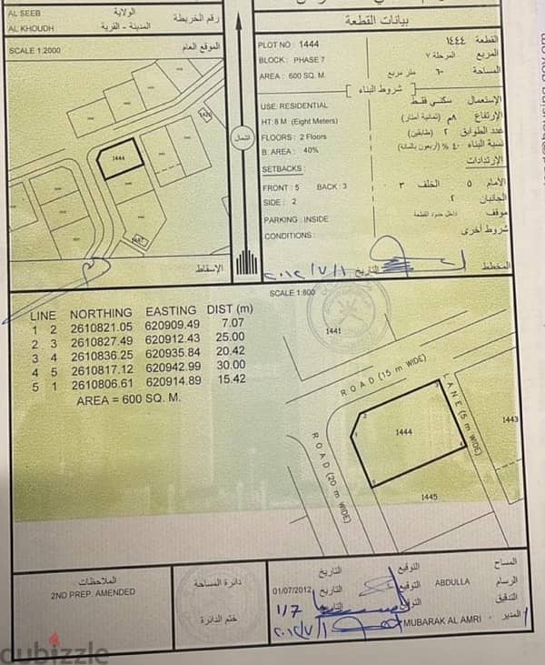 ارض سكنية في الخوض 7 سوبر كورنر في موقع متميز بكافة الخدمات 0