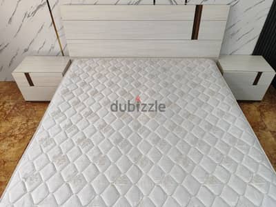 Danub Bed, King Size with Mattress and Side Drawers