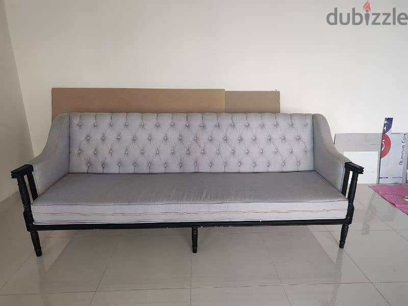 Solid Wood 4 Seater Sofa 1