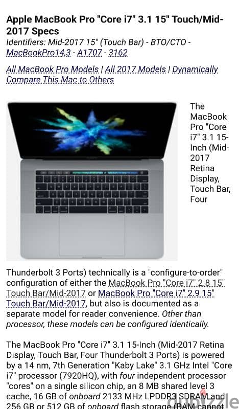 Apple MacBook Pro 15" 2018 (Mid-2017) with Touch bar 1