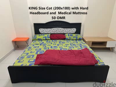 King Size Bed with medical Mattress