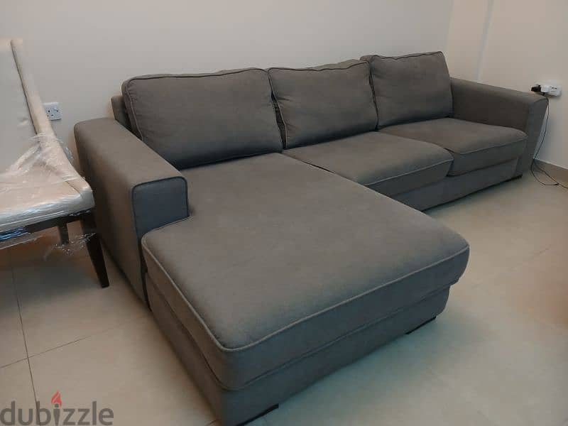 Lshape sofa color gray from home center 1