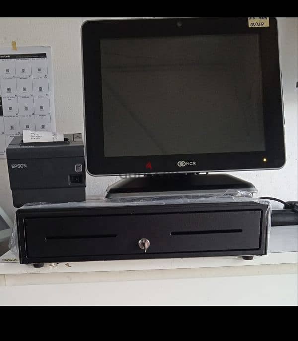 Used with good condition POS system+Printer+Cash drawer+software 0