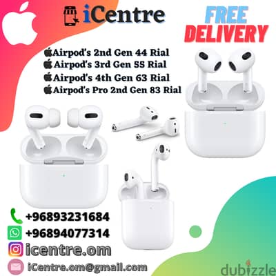 Apple AirPod's Model's Available Come’s with One Year Apple warranty.