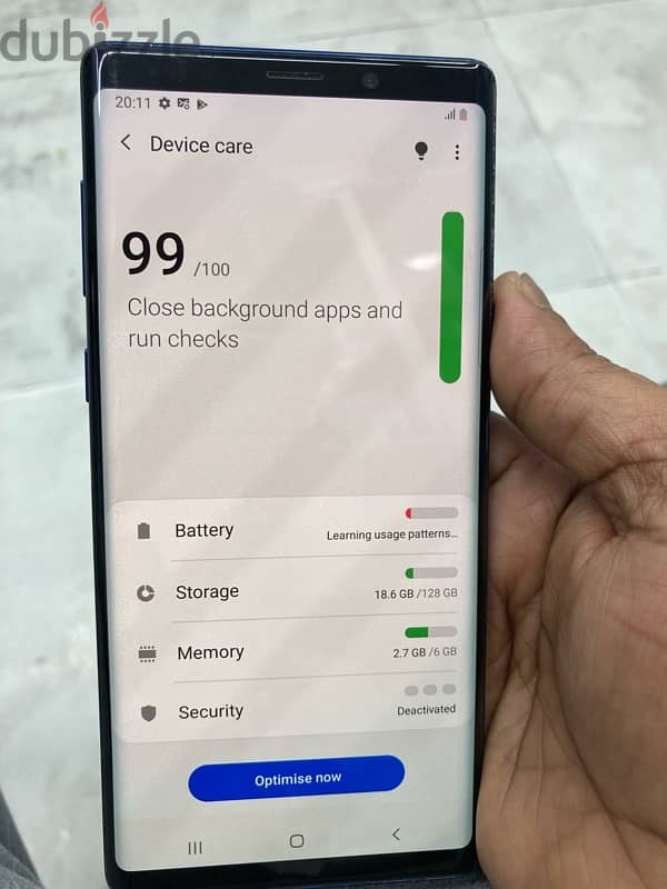 Samsung note 9 128 GB 11