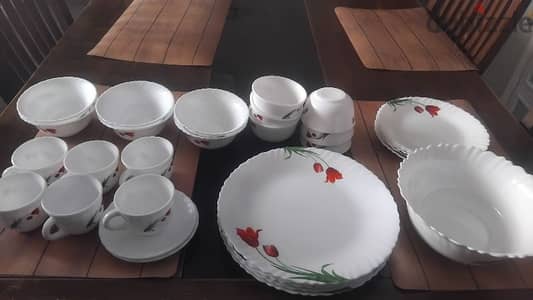 dinner set with other items