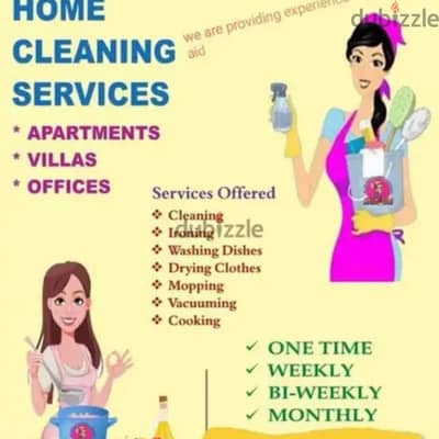 female house cleaning service available,part time work,per hour 3 rial