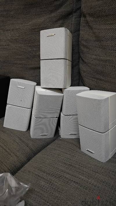 Bose double cube speakers with stands