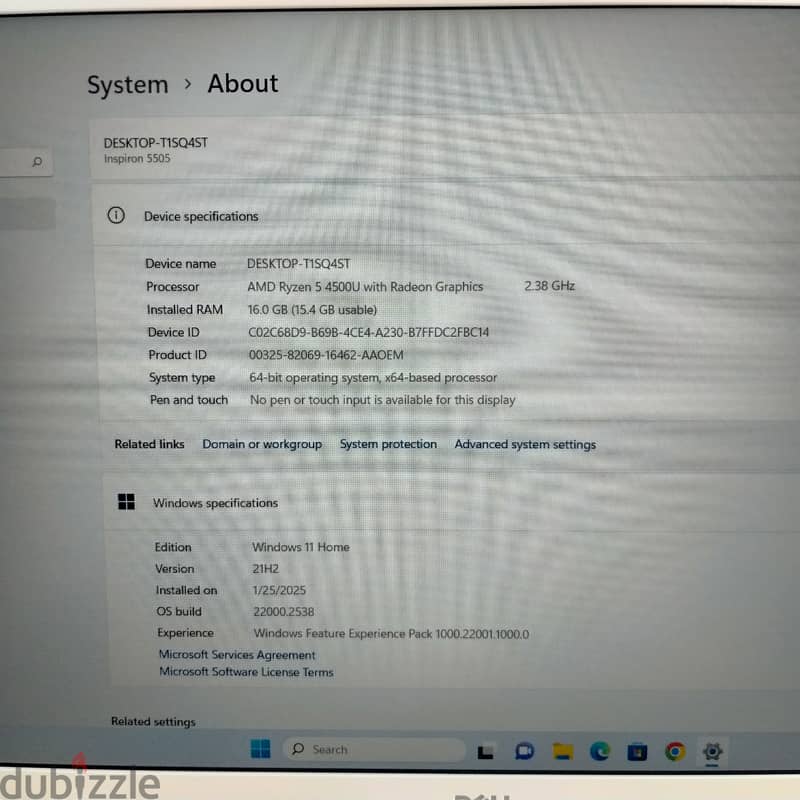 AMD Ryzen-5 4500-U 16GB RAM 512GB SSD 15.6 INCH SCREEN 1