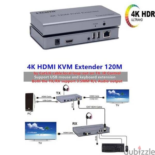 Hdmi extender 120 mtr with mouse controller. 0