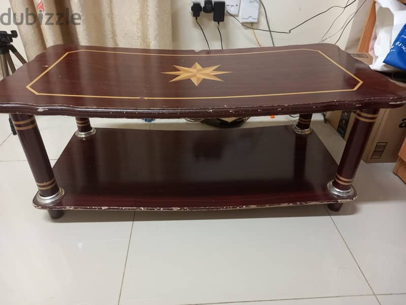 Used Sofa(3+1+1), Used Centre Table & Plastic Round Table for Sale You 7