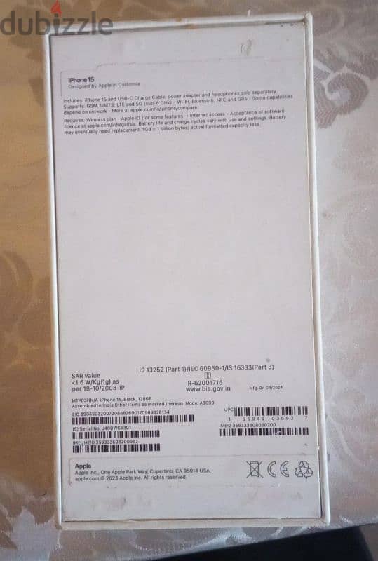 Iphone 15 128GB  5 month warranty av3 5