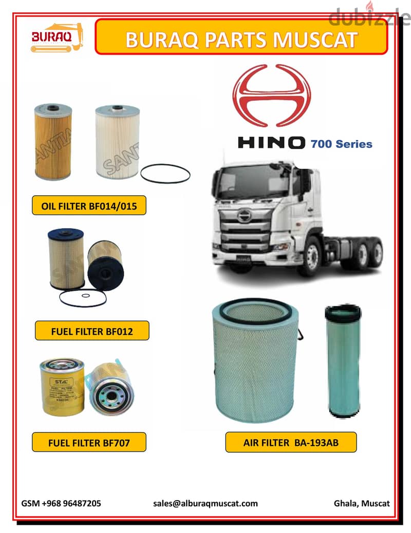 FILTERS FOR TRUCKS AND EXCAVATORS مرشحات للشاحنات والحفارات 1