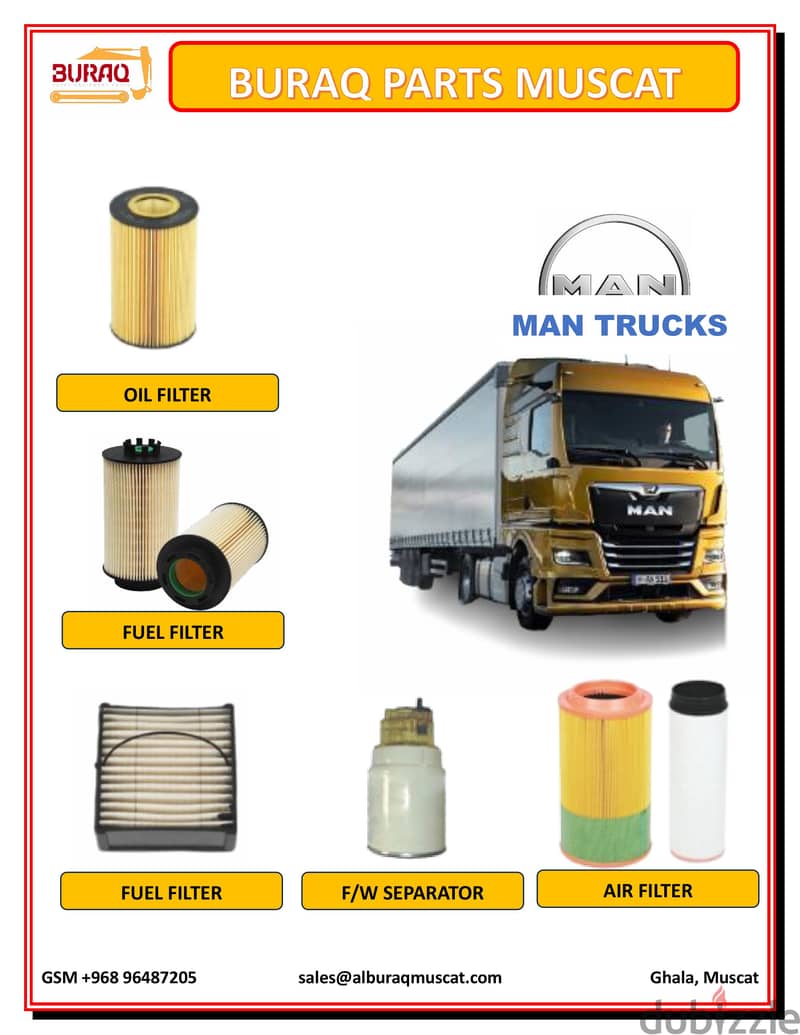 FILTERS FOR TRUCKS AND EXCAVATORS مرشحات للشاحنات والحفارات 6