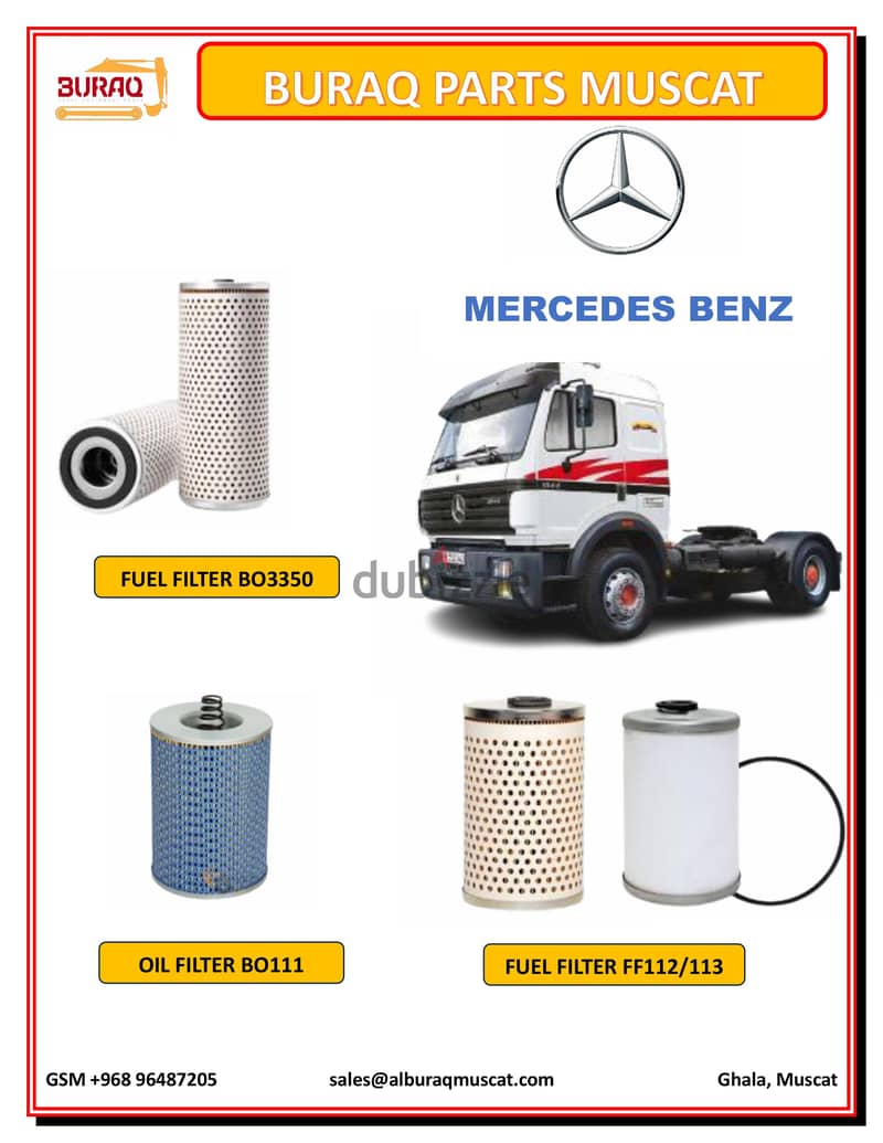 FILTERS FOR TRUCKS AND EXCAVATORS مرشحات للشاحنات والحفارات 7