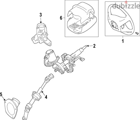 Lexus RX 350,RX 450+, - Steering wheel column - Set 0