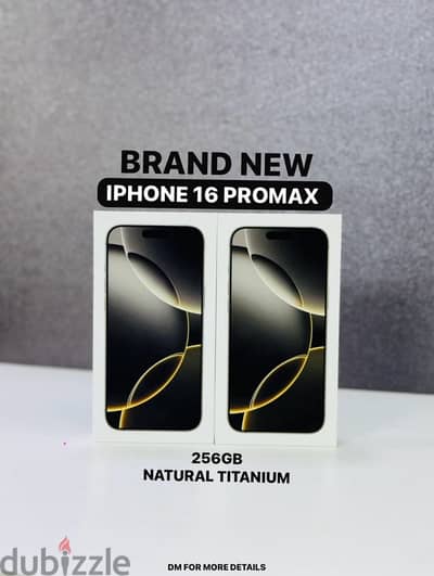 16 promax 256 natural titanium brand new